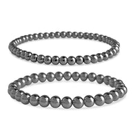 Sterling Silver Beaded Stretch Bracelet Sets