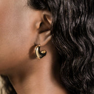 Demi Chunky Molten Metal Hoop Earrings