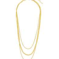 Everly Layered Herringbone Chain Necklace