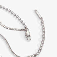 Double Strand Crystal Tennis Chain Bracelet