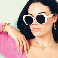 June CZ Flower & Pearl Hoop Earrings