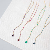 Pink Tourmaline Quartz Kensington Necklace