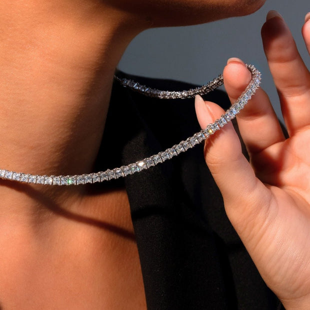Brette Adjustable CZ Tennis Necklace