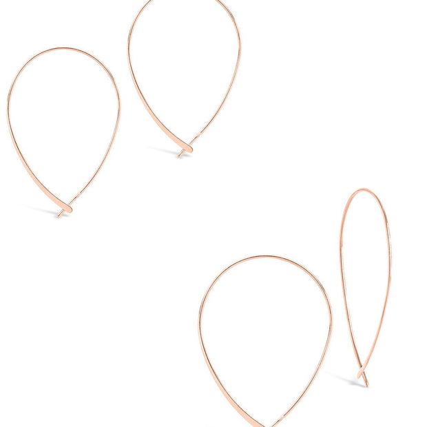 Delicate Threader Hoop Earrings Set of 2