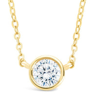 Sterling Silver Round Bezel Set Pendant