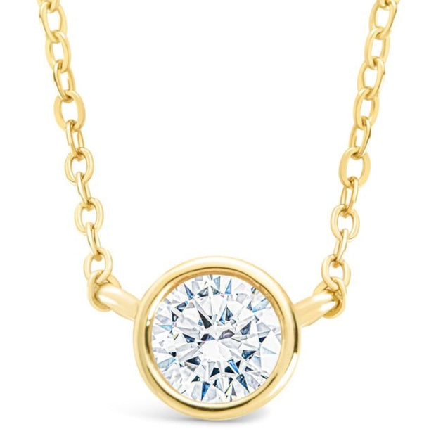 Sterling Silver Round Bezel Set Pendant