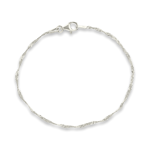 Sterling Silver Janina Delicate Twisted Chain Bracelet