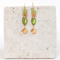 Bezel Cluster Earrings