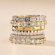 Sterling Silver Ethel CZ Band Ring