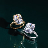 Sterling Silver Elongated Cushion Cocktail Ring