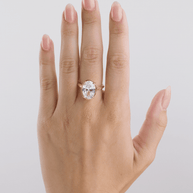Sterling Silver Oval Cut CZ Cocktail Ring