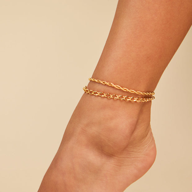 Tessa Layered Chain Anklet