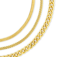 Adalina Three Chain Anklet Set