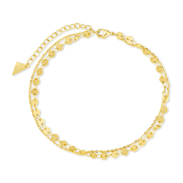 Eliana Layered Disc Chain Anklet
