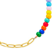Iridiana Rainbow Beaded Anklet