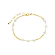 Allie Stationed Pearl Anklet