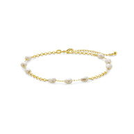 Allie Stationed Pearl Anklet