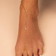 Sylvia CZ Chain Toe Anklet