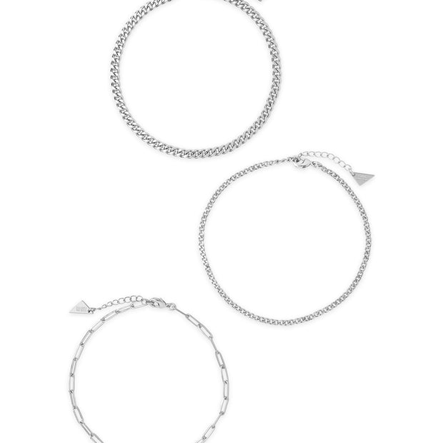 Three Row Chain Anklet Set