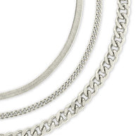Adalina Three Chain Anklet Set