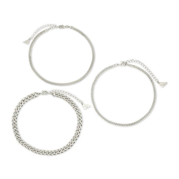 Adalina Three Chain Anklet Set