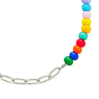 Iridiana Rainbow Beaded Anklet