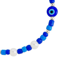 Sibyl Evil Eye Charm & Pearl Anklet