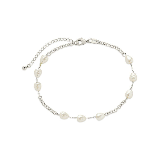Allie Stationed Pearl Anklet