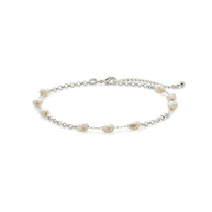 Allie Stationed Pearl Anklet