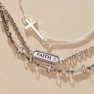 Pull Chain Cross Bracelet