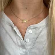 Initial A Precious Elongated Necklace