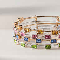 November Birthstone Emerald Cut Bangle