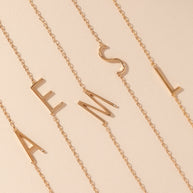 Initial S Precious Elongated Necklace