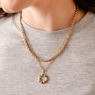 'I Love You' Hidden Message Acrostic Necklace