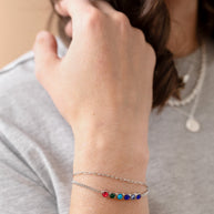 Sister Hidden Message Acrostic Bolo Bracelet