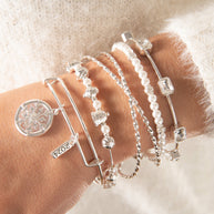 April Birthstone Emerald Cut Bangle