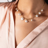 Coin Pearl Shaky Necklace