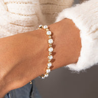 Pearl Bolo Beaded Bracelet