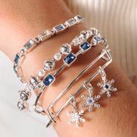 September Birthstone Emerald Cut Bangle
