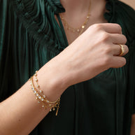 Crystal Pebble Chain Bracelet
