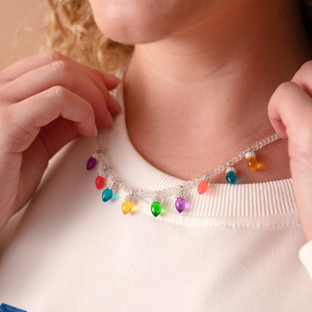 Christmas Light Bulb Necklace