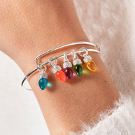 Christmas Light Bulb Charm Bangle