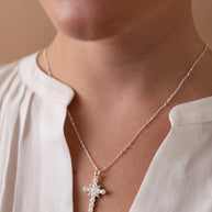 Divine Guides Cross Pendant Necklace