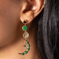 Malachite Charm Earrings