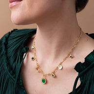 Malachite Drop Earrings