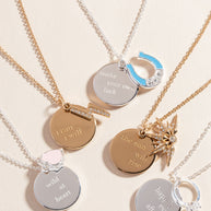 “Make Your Own Luck” Duo Charm Pendant Necklace