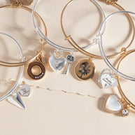 Mother of Pearl Heart Anniversary Bangle
