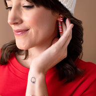 Candy Cane Front-Back Earrings
