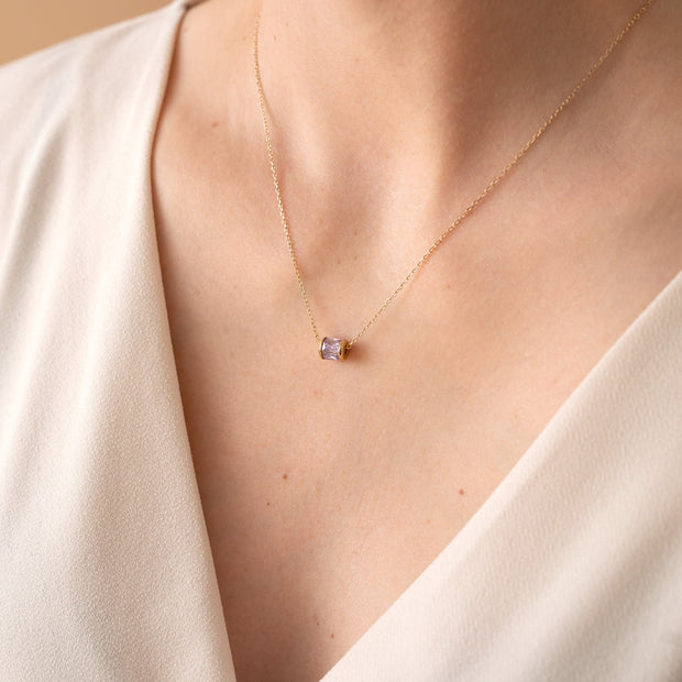 June Birthstone Precious Pendant Necklace