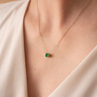 May Birthstone Precious Pendant Necklace